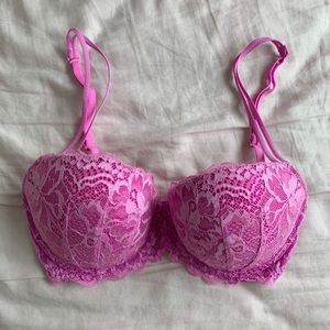 vs pink date pushup lace bra